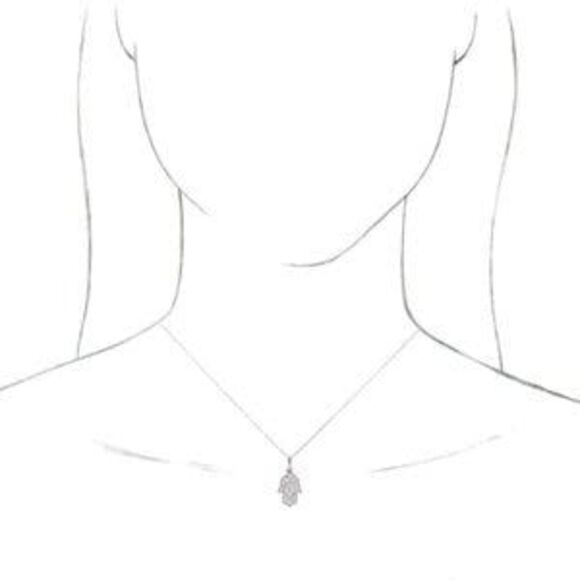 Kazi Luxury 14K Rose Gold .03 CTW Natural Diamond Hamsa Pendant